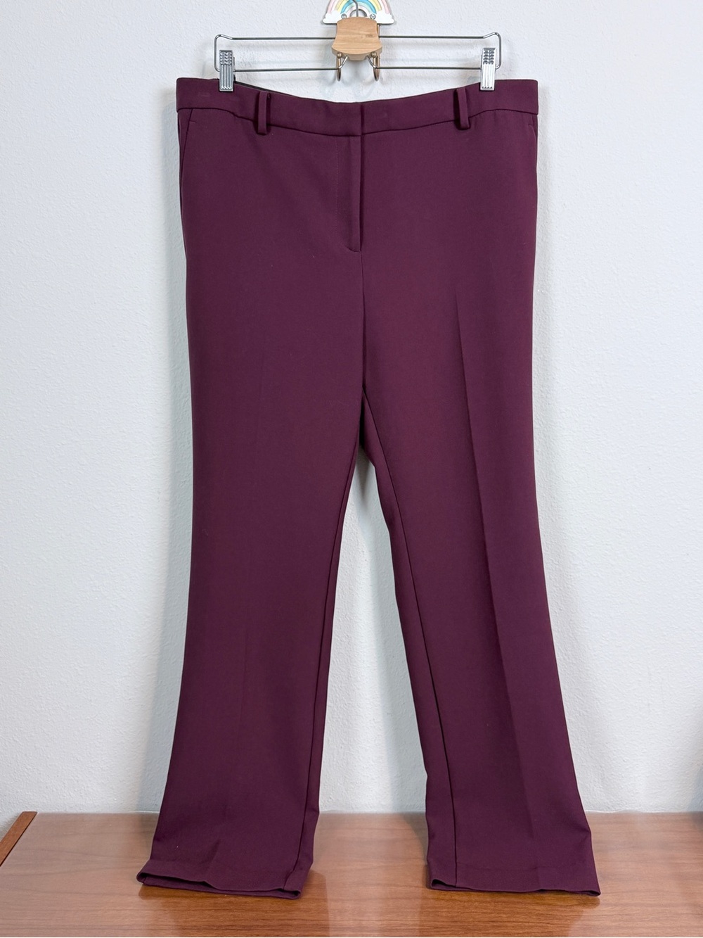Ann Taylor Plum Straight Leg Knit Trouser Pants 14